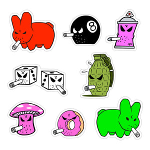 Bunnies and Mongers Sticker Pack